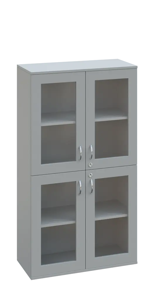 SPO 23 skříň 4-dveřová/ sklo lamino - šedá